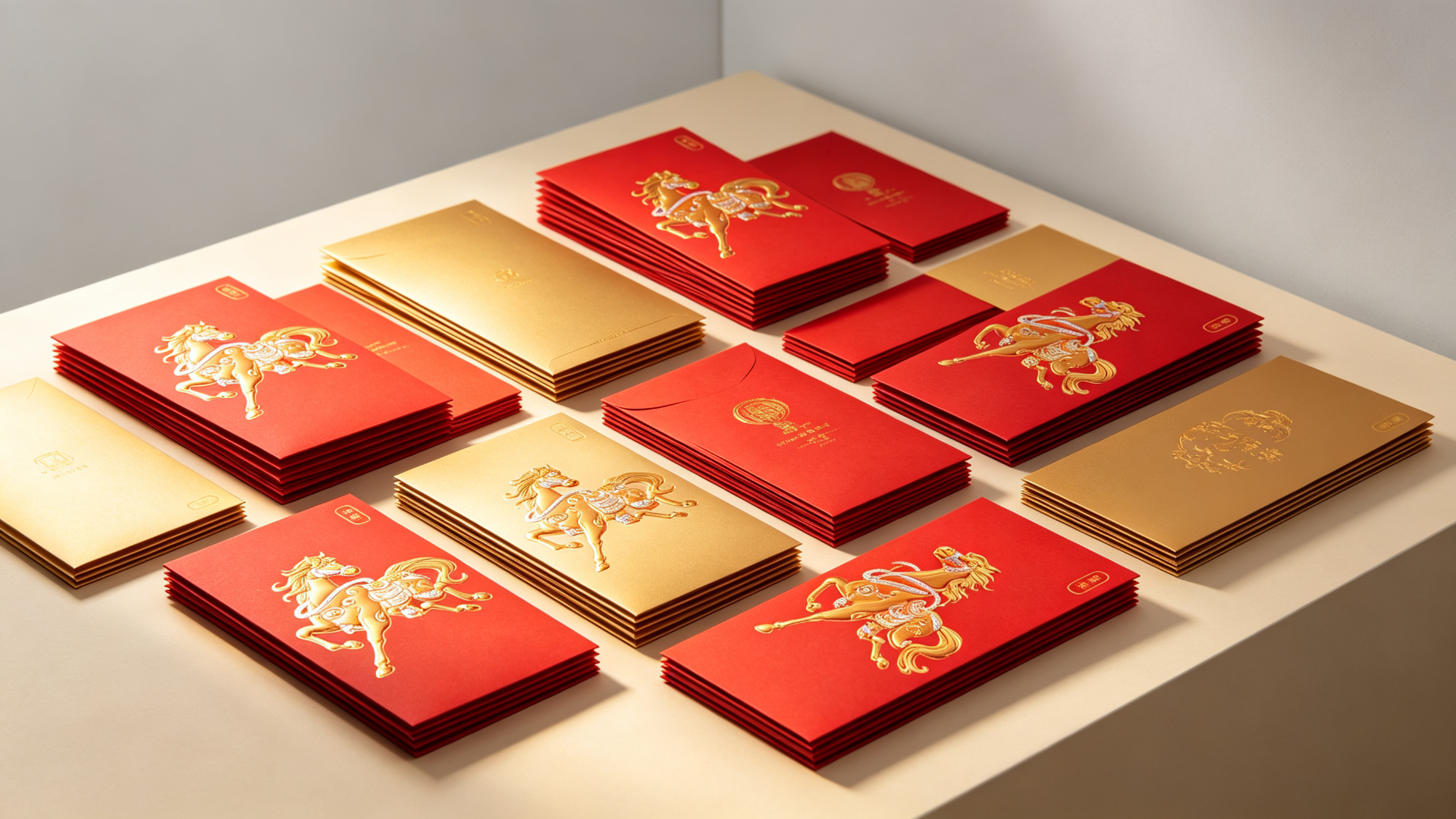 Custom red packet envelopes for Lunar New Year